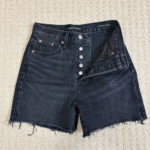 Aritzia Denim Forum black yoko mid thigh short